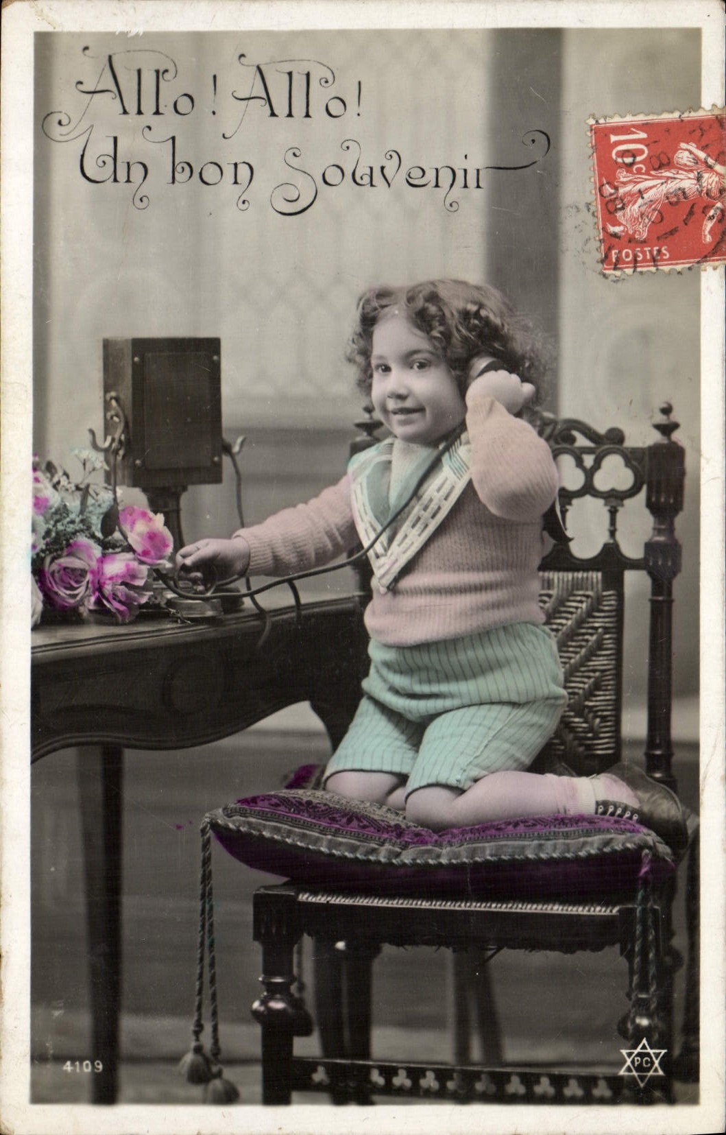 CPA Fantaisie Telephone Enfant 