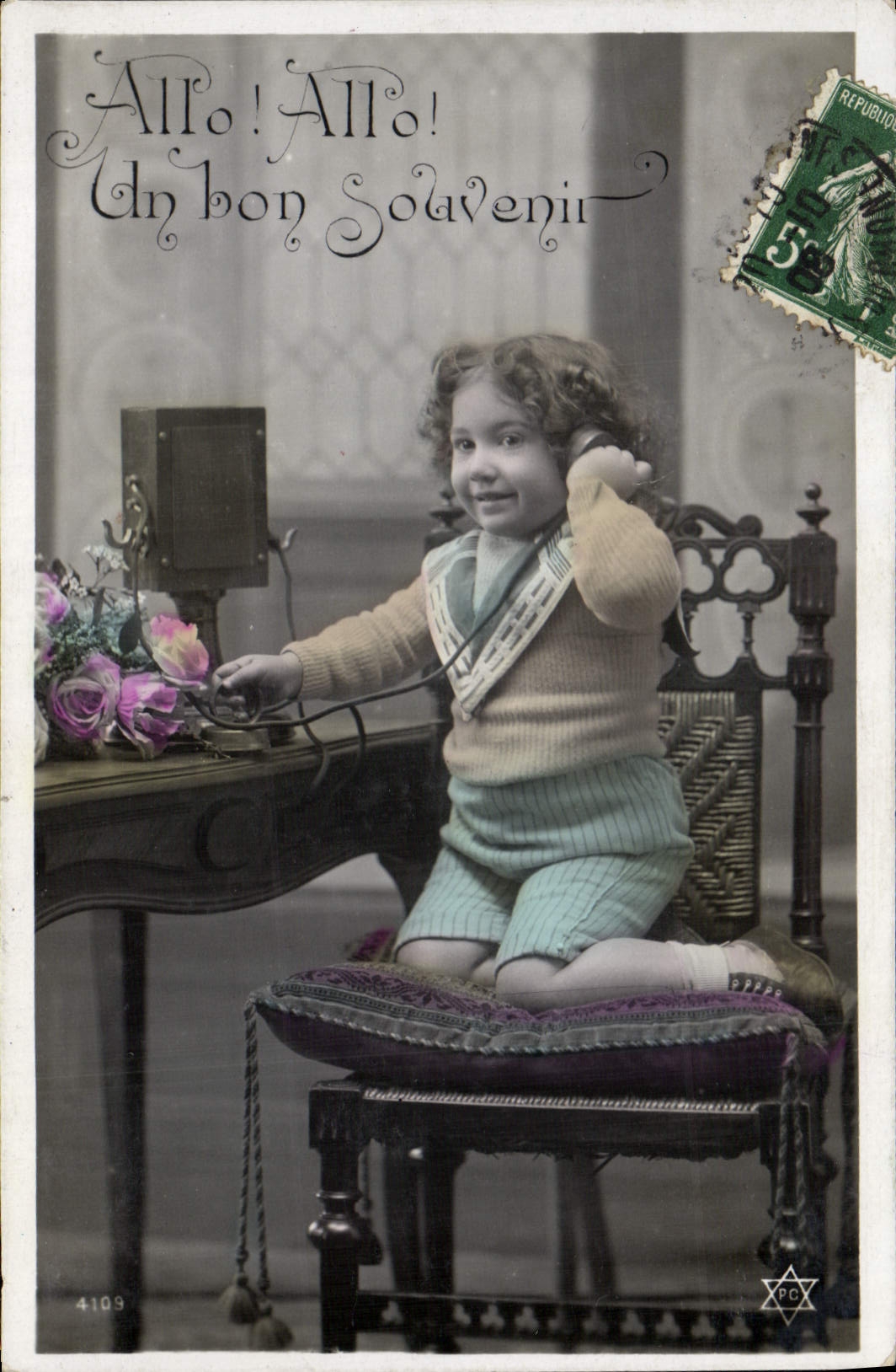 CPA Fantaisie Telephone Enfant 