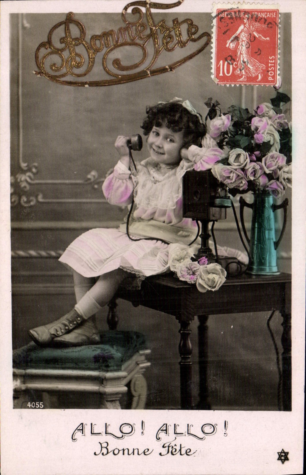 CPA Fantaisie Telephone Enfant 