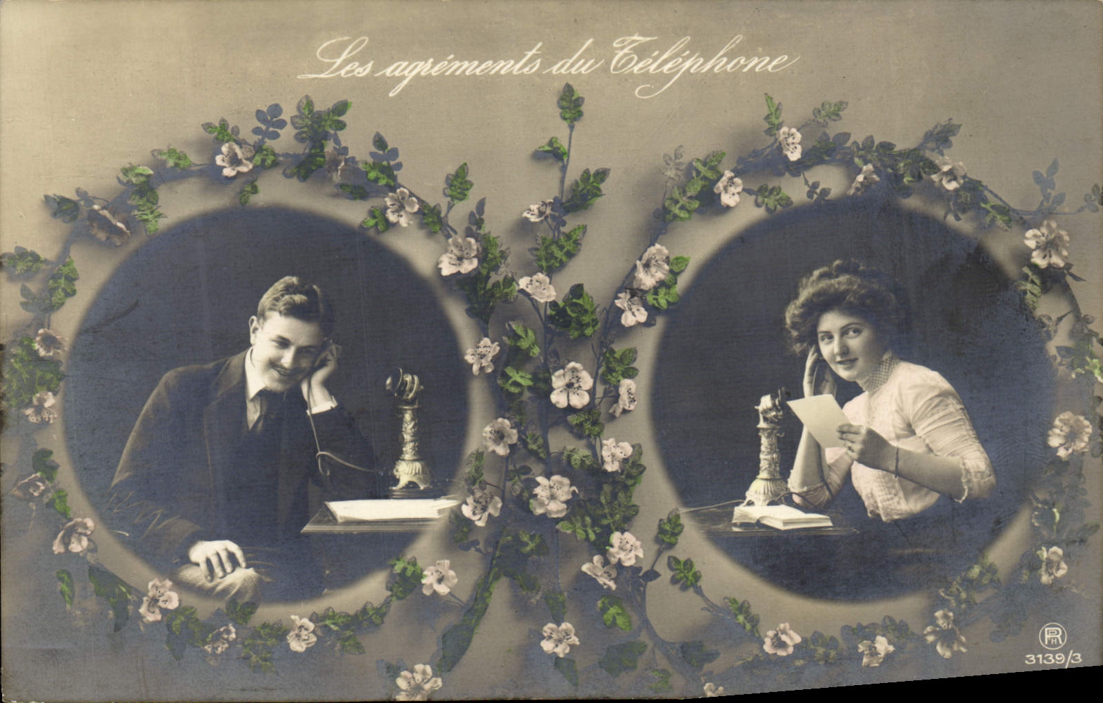 CPA Fantaisie Telephone Femme