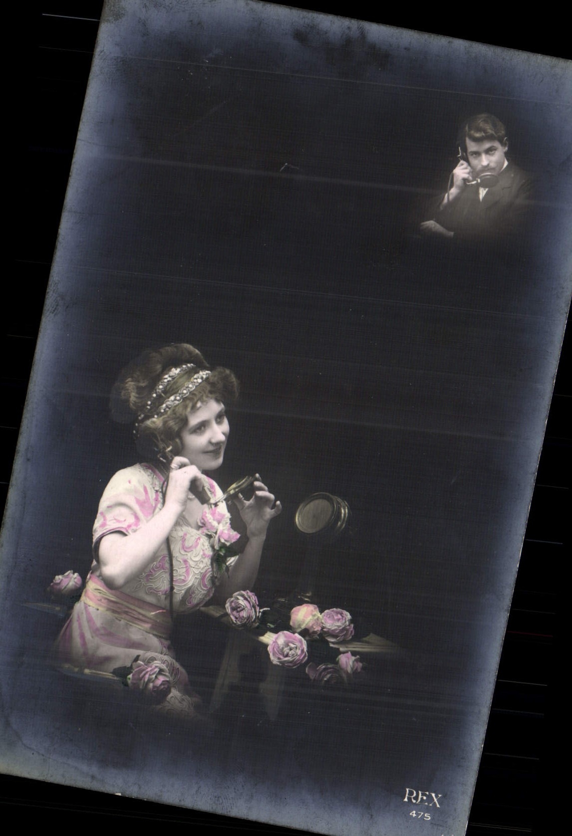 CPA Fantaisie Telephone Femme 