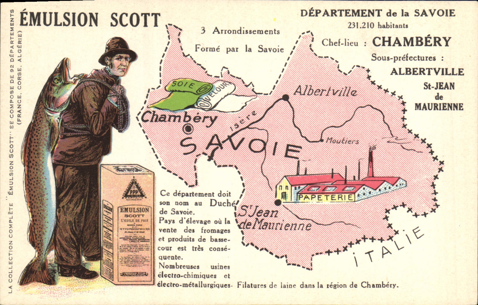 VINTAGE POSTCARD Savoy Emulsion Scott Poisson Chambéry