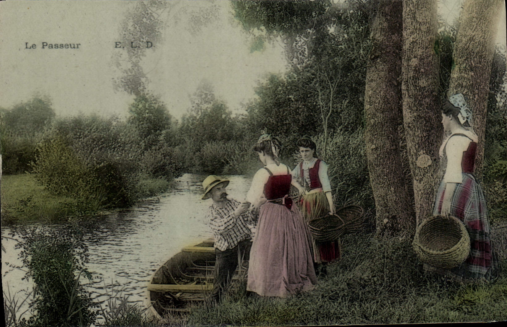 CPA Folklore Le passeur