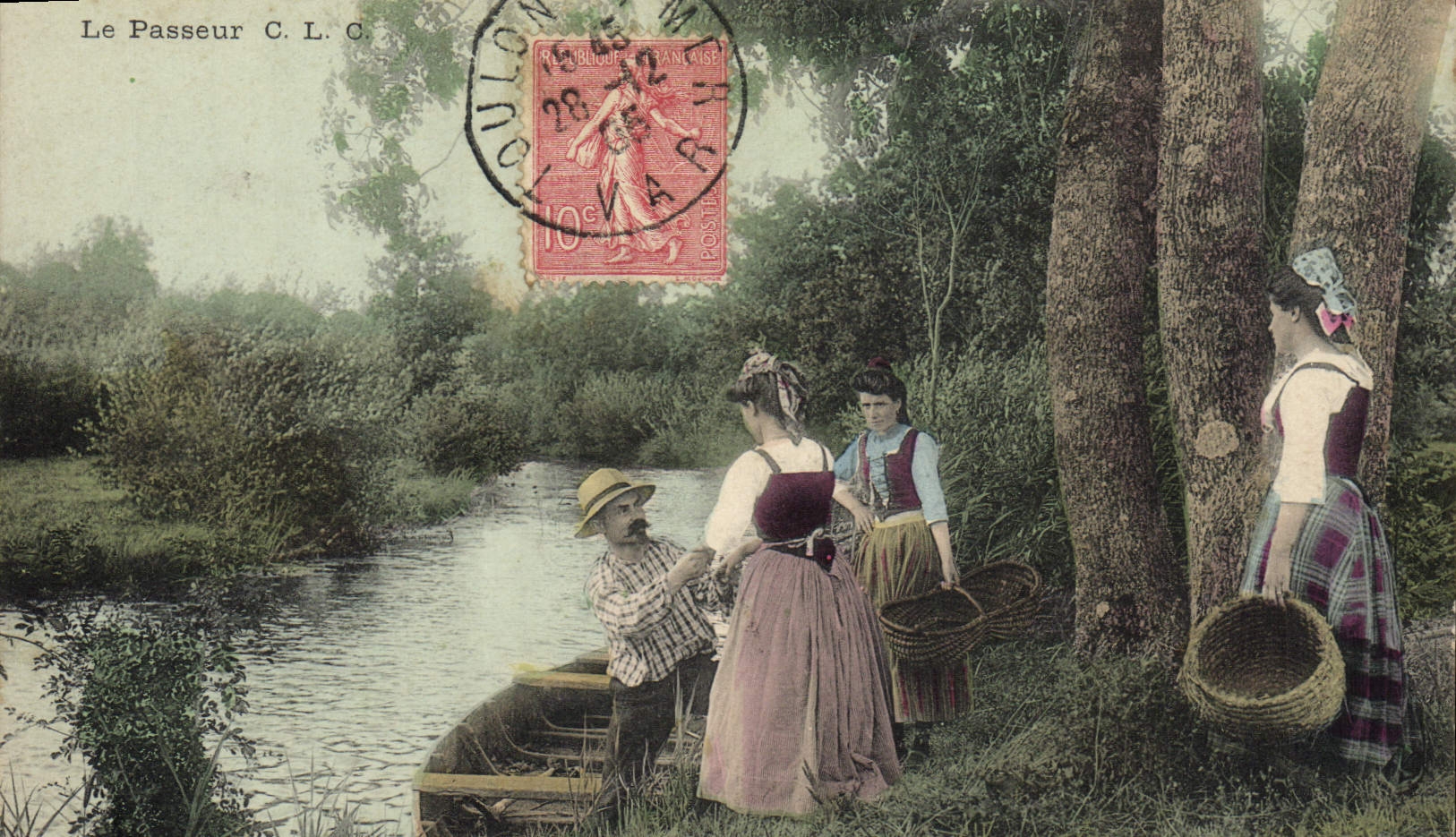 CPA Folklore Le passeur 