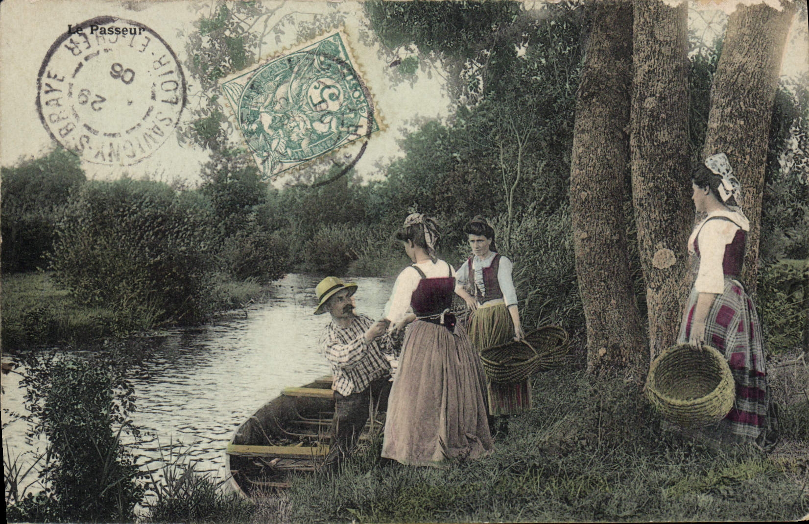 CPA Folklore Le passeur