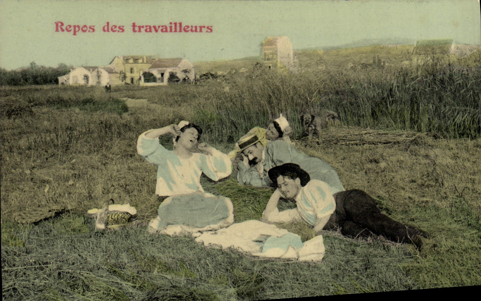 CPA Folklore Repos des travailleurs 