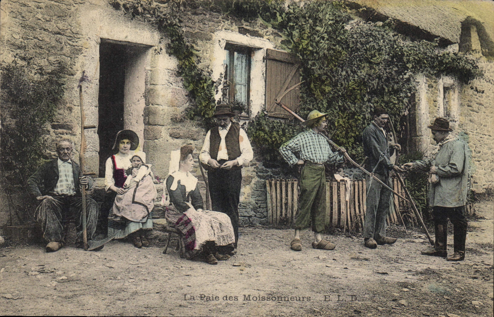 CPA Folklore La paie des moissonneurs 