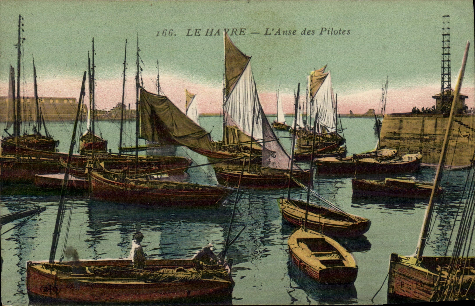 CPA Bateau le Havre L'anse des pilotes 
