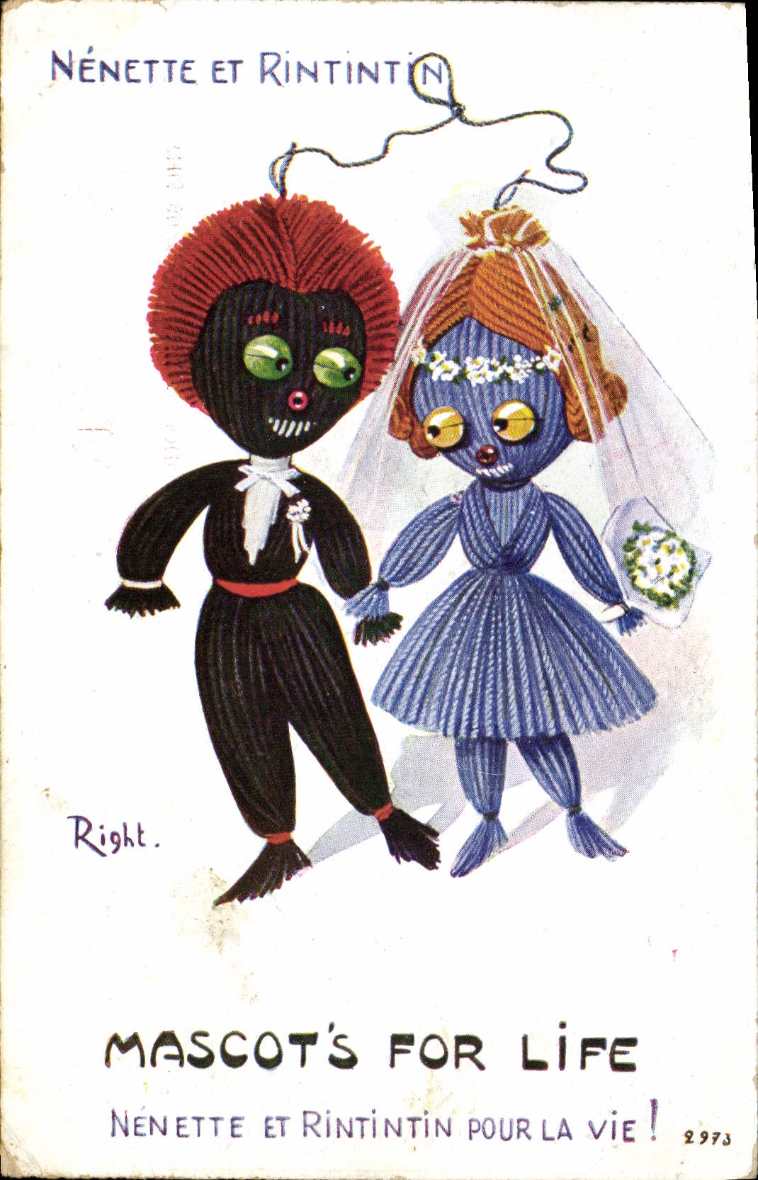 CPA Fantaisie Nenette et Rintintin 