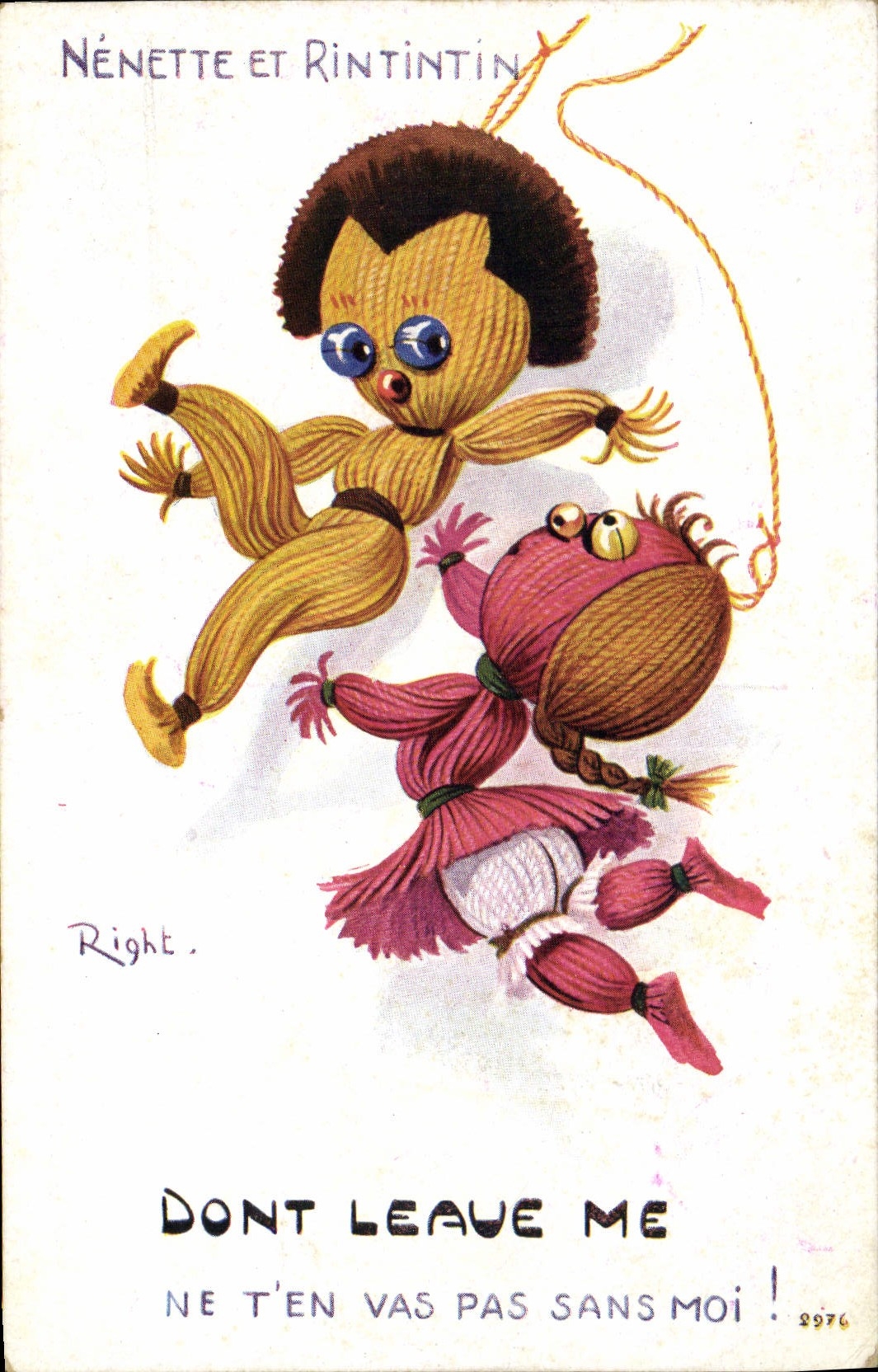 CPA Fantaisie Nenette et Rintintin 