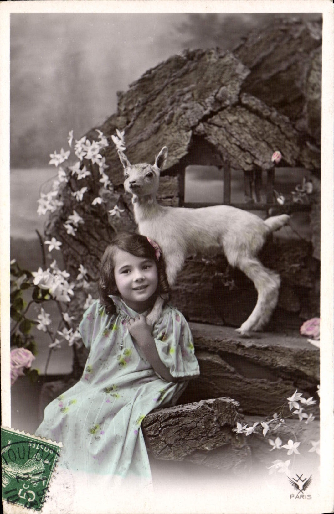 CPA Chevre Enfant