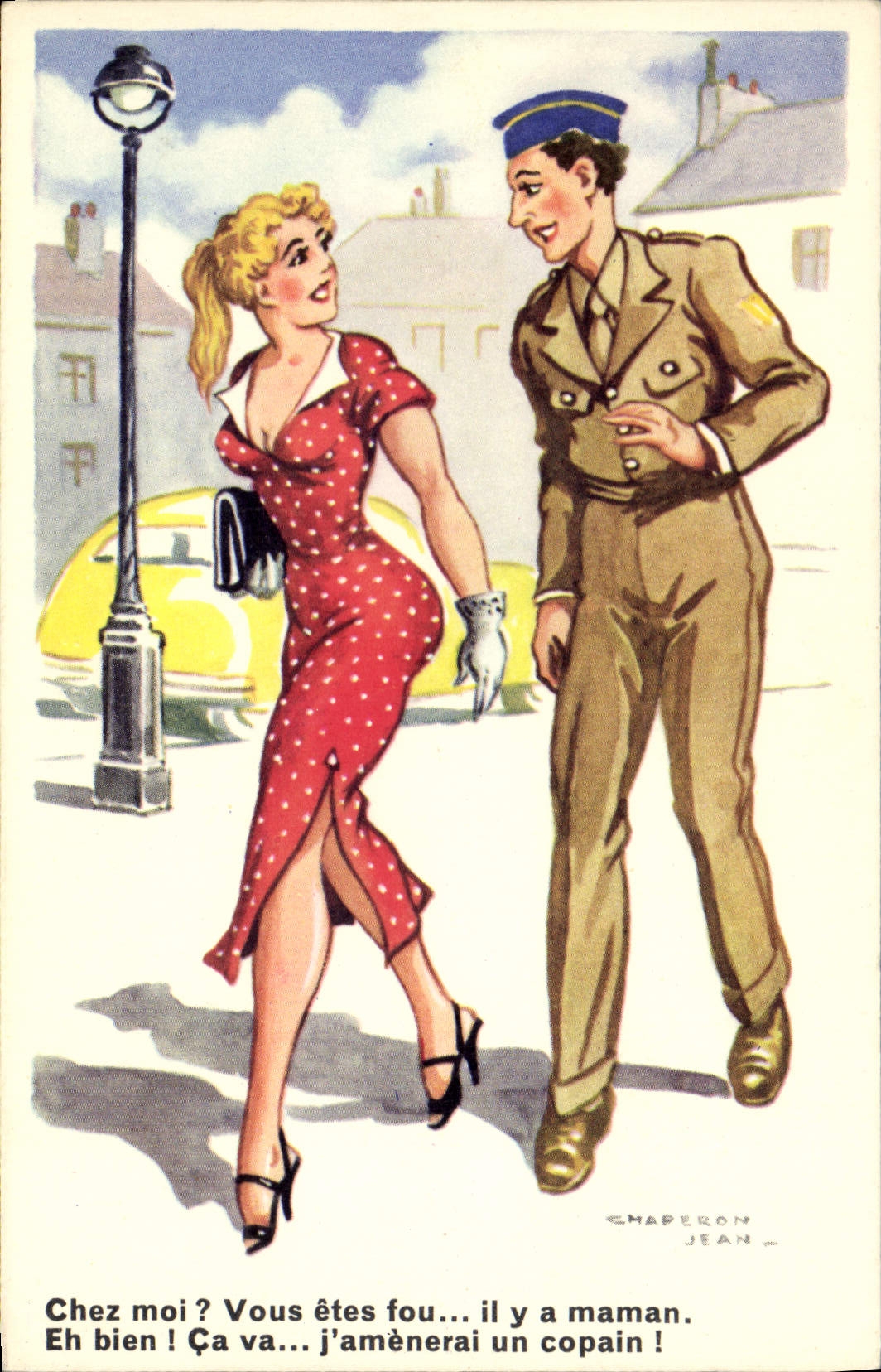 CPA Fantaisie Humour Soldat Militaria Jean Chaperon