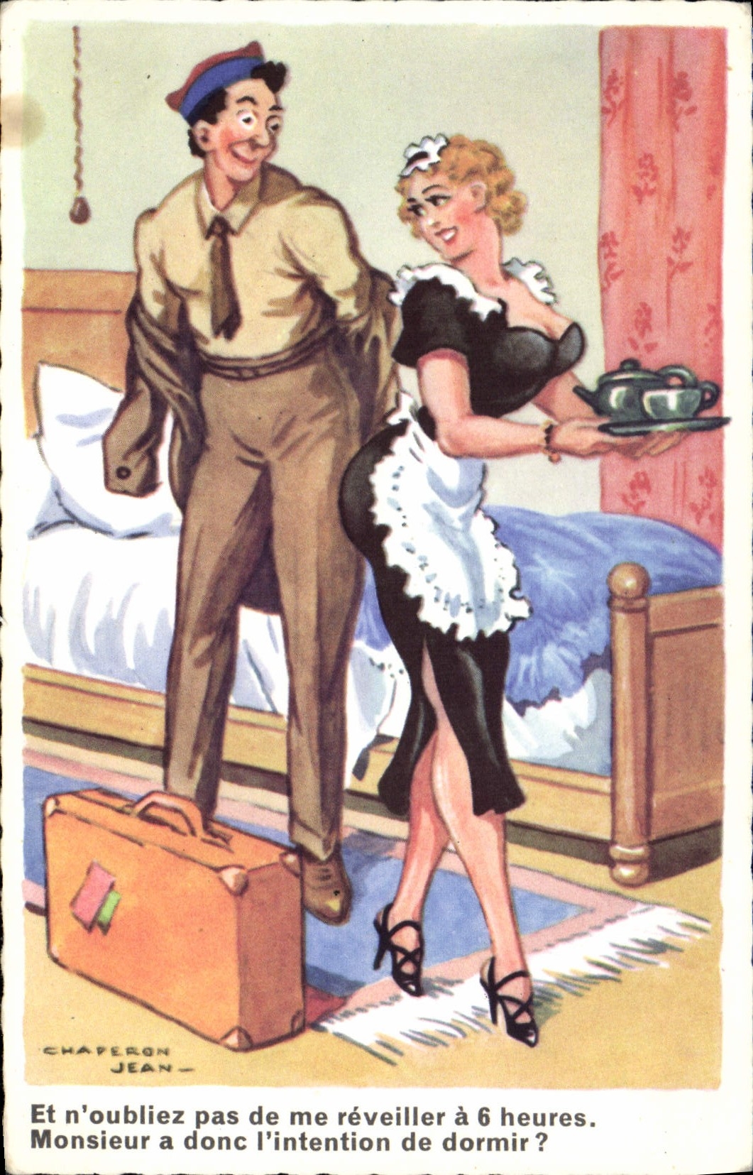 CPA Fantaisie Humour Soldat Militaria Jean Chaperon