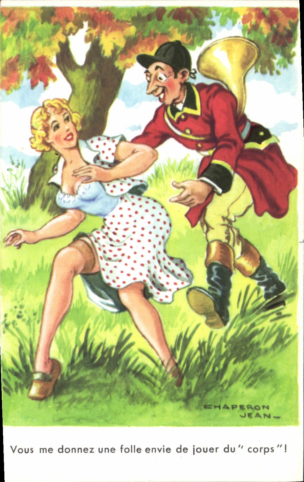 CPA Fantaisie Humour Chasse Chasseur Jean Chaperon