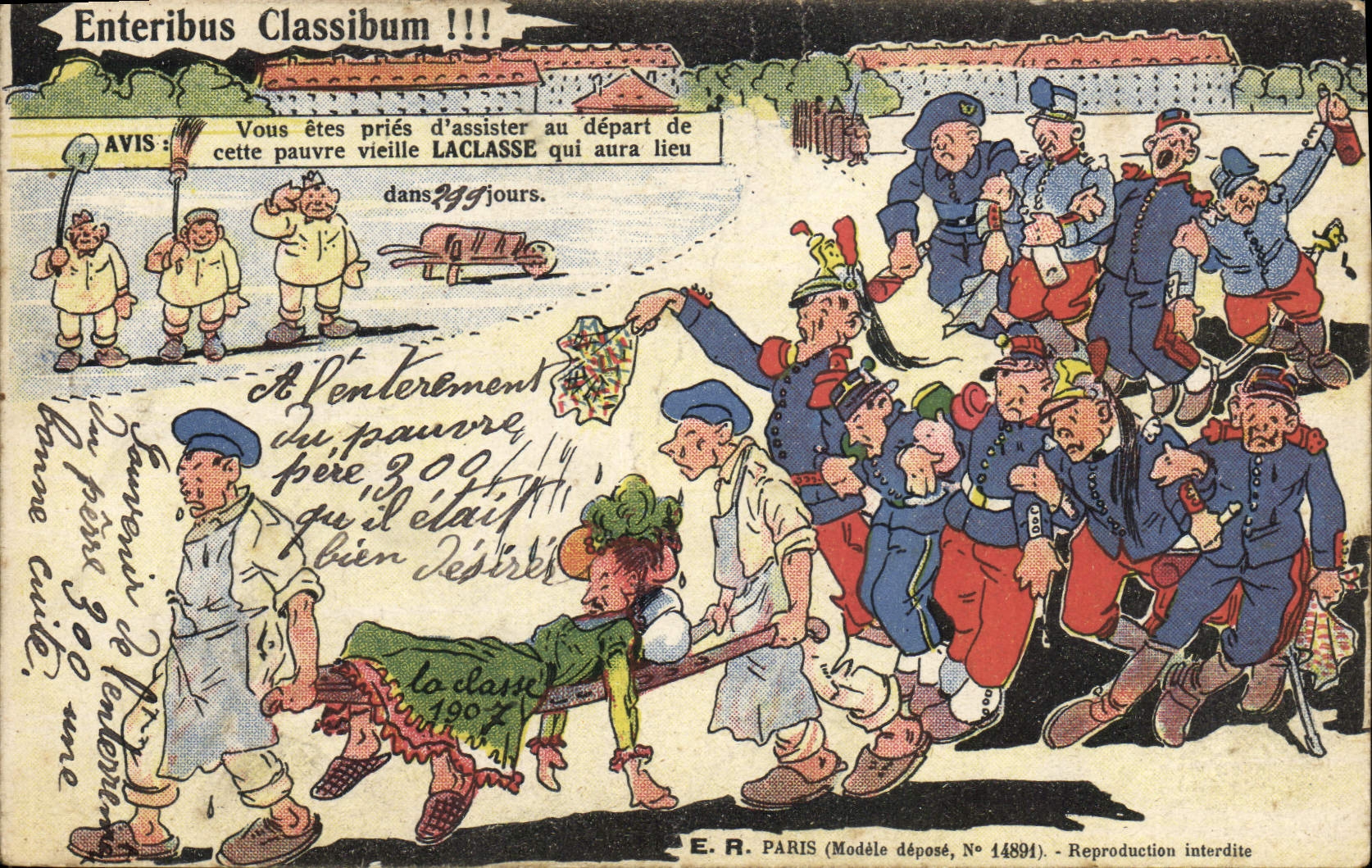 CPA Fantaisie Militaria Enteribus classibum