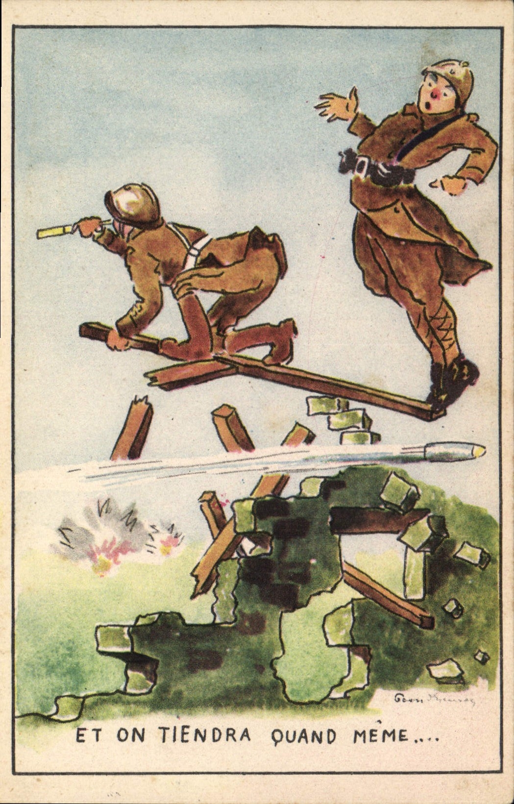 CPA Fantaisie Militaria 