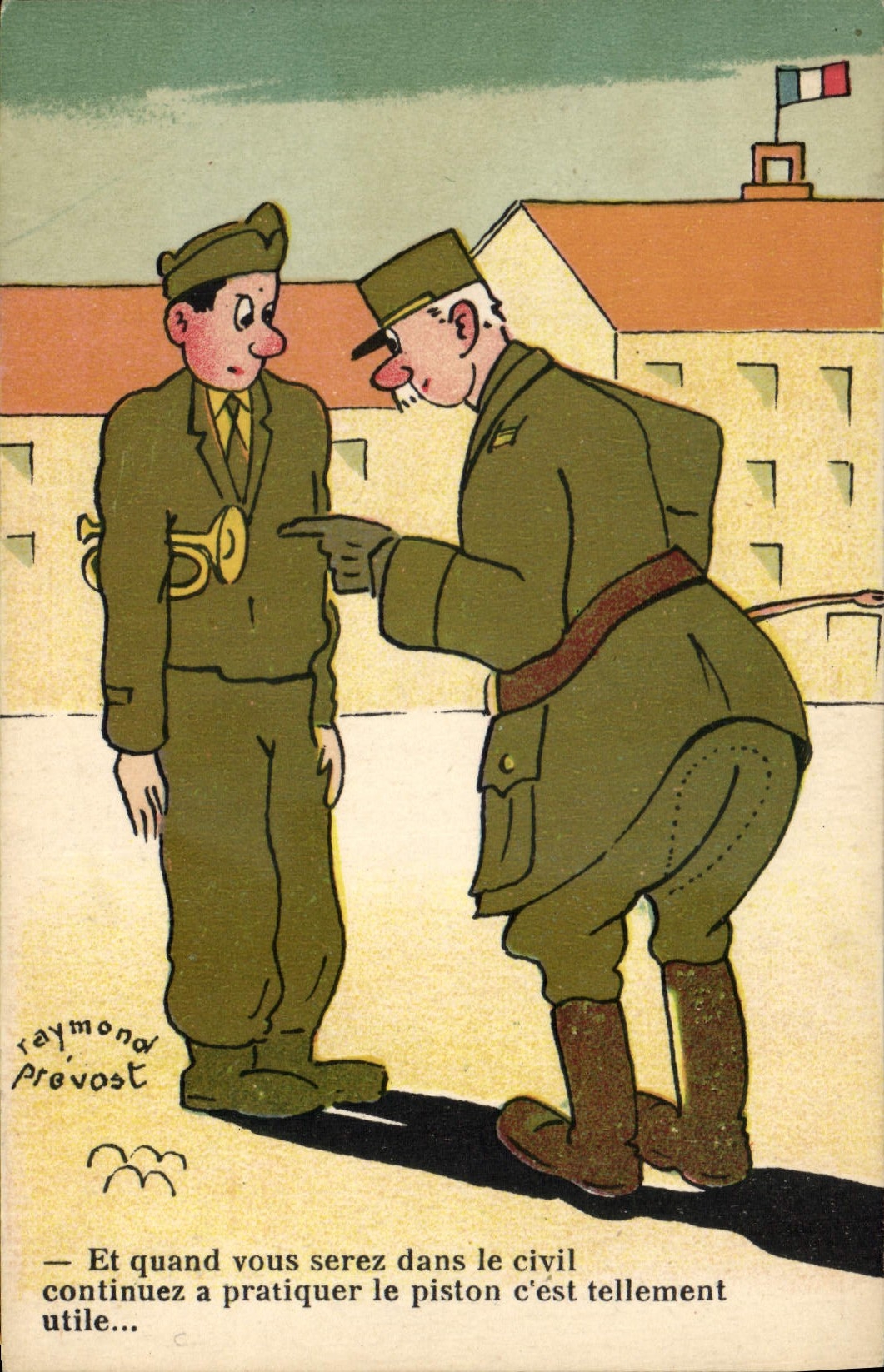 VINTAGE POSTCARD Fantasy Militaria Raymond Prevost