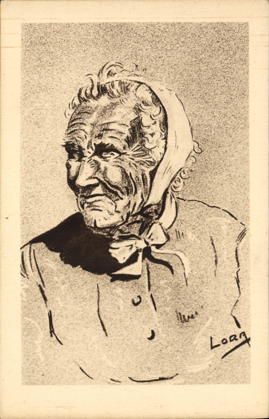 CPA Folklore Femme Illustrateur Lora