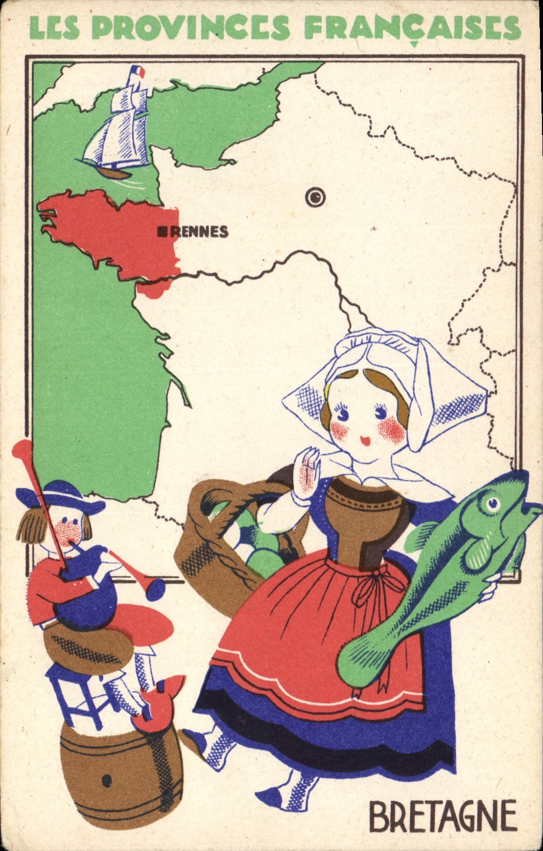 CPA Folklore Provinces Francaises Bretagne 