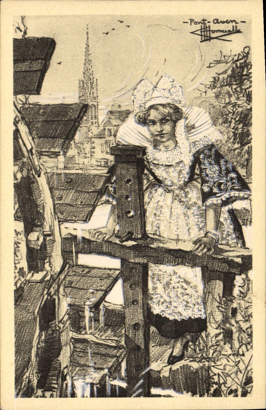 CPA Folklore Charles Homualk Pont-Aven