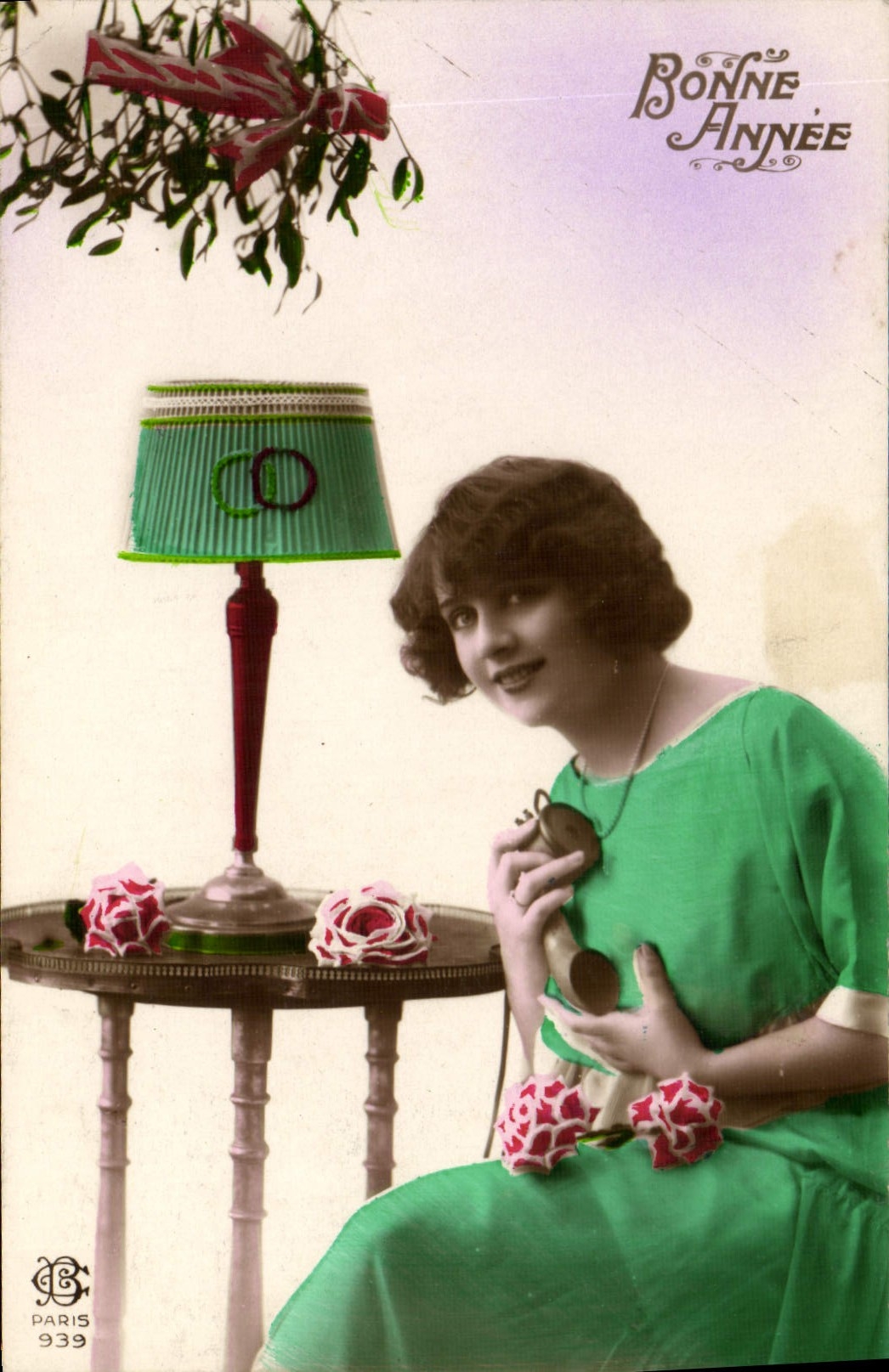 CPA Fantaisie Telephone Femme 