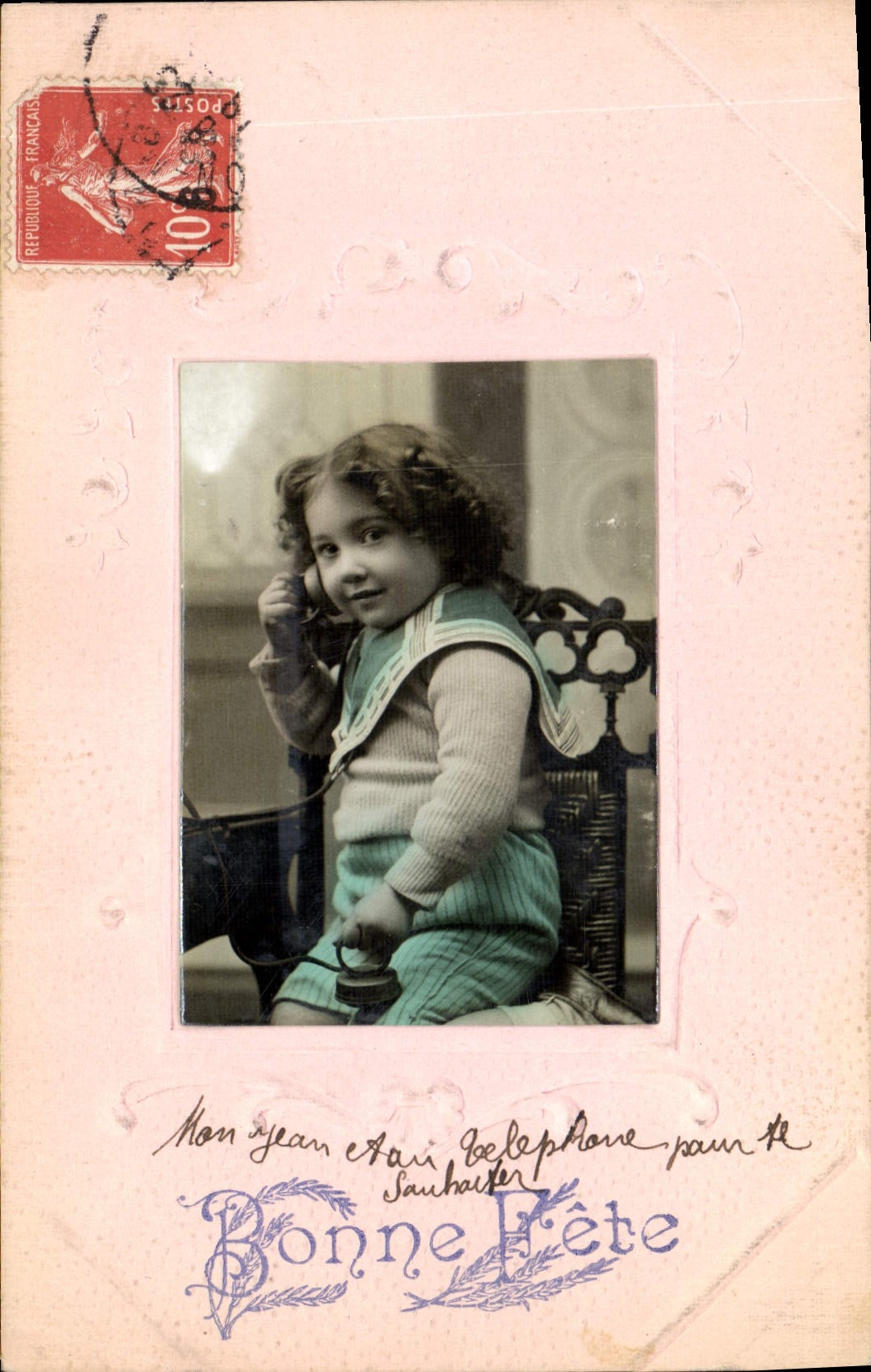 CPA Fantaisie Telephone Enfant