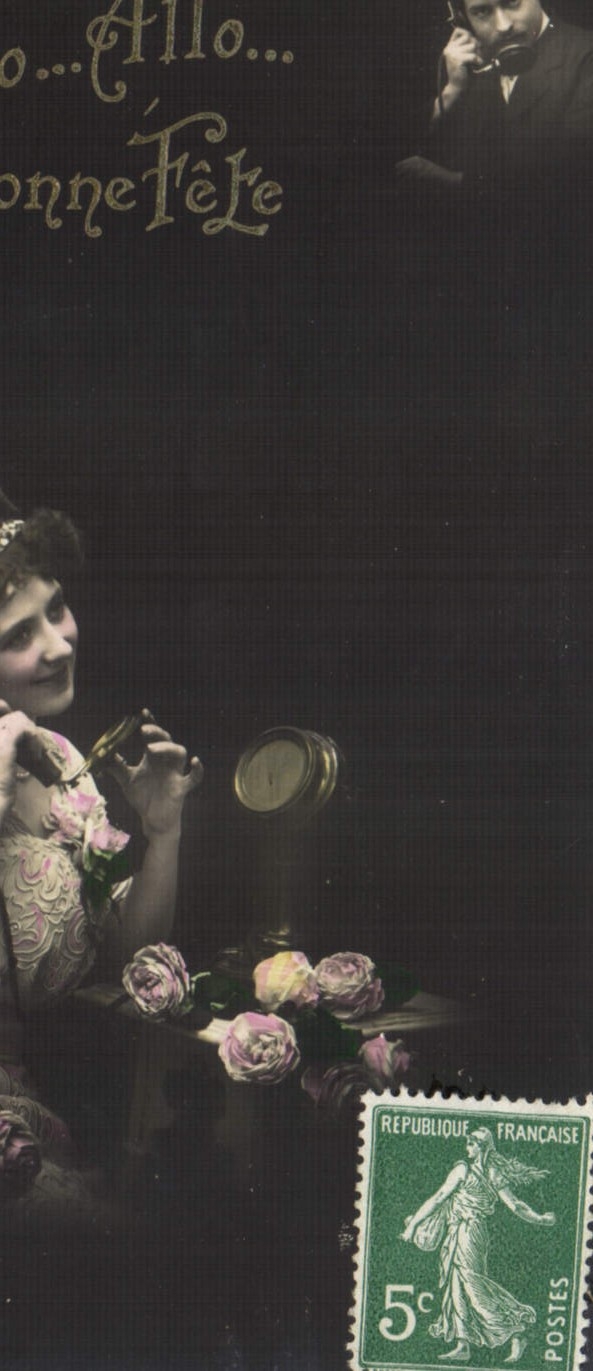 CPA Fantaisie Telephone Femme 