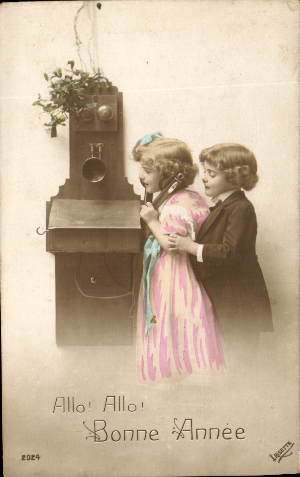 CPA Fantaisie Telephone Enfants