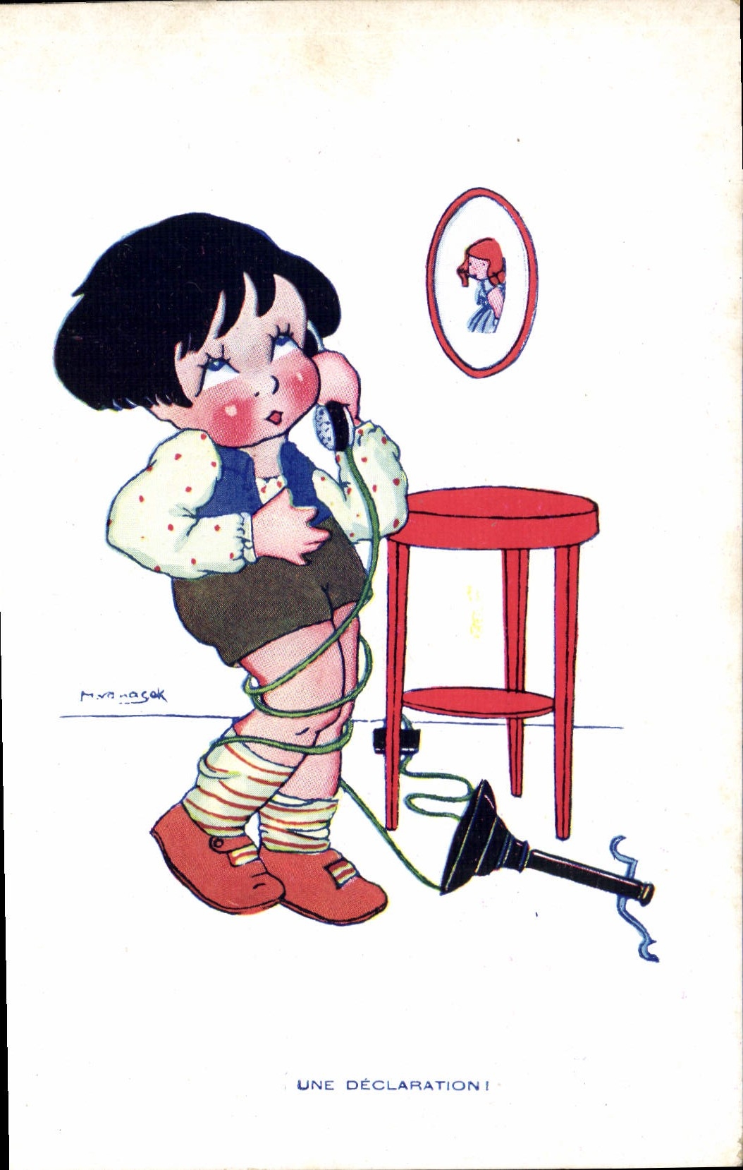 CPA Fantaisie Telephone Enfant 
