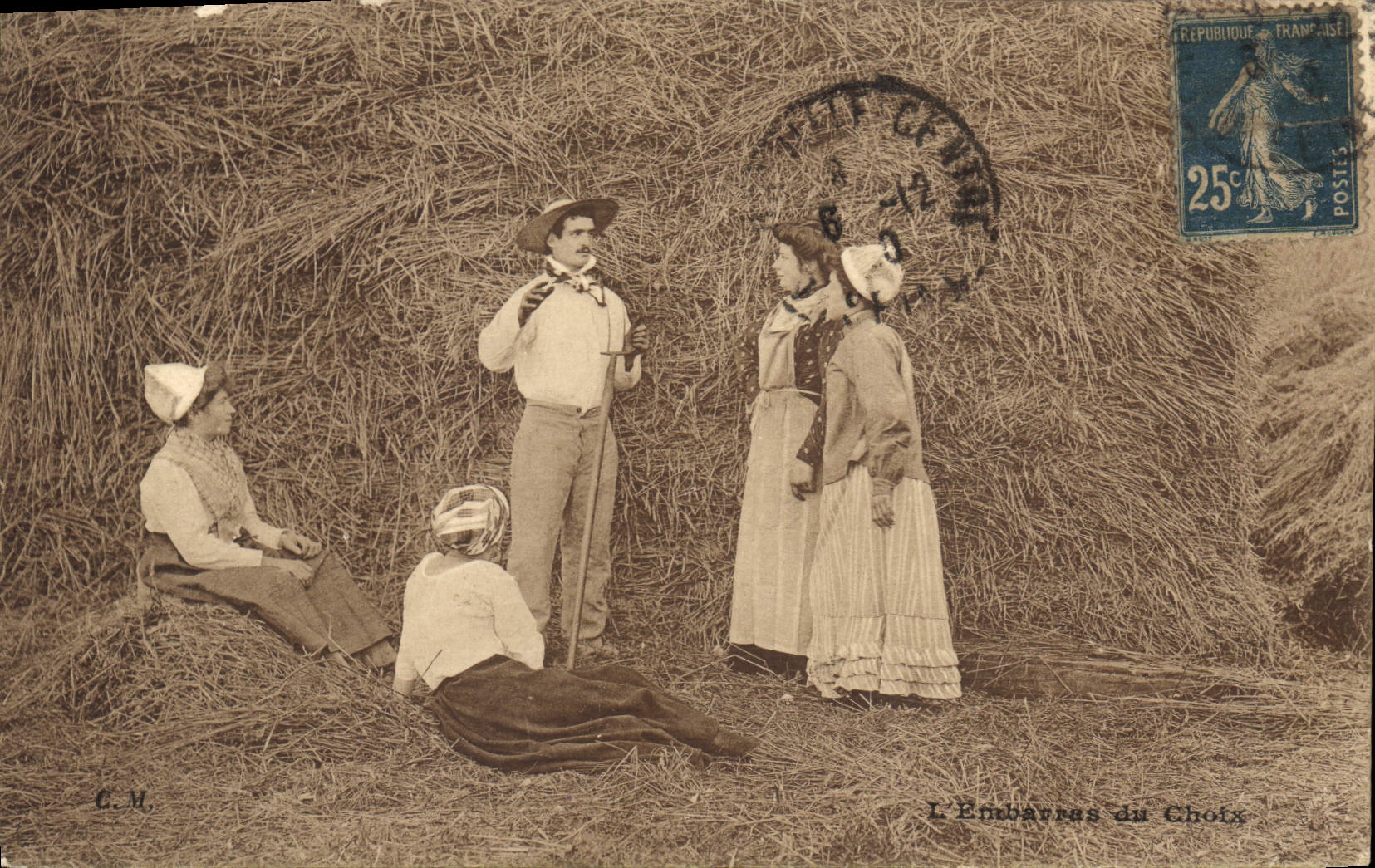CPA Folklore L'embarras du choix Femmes 