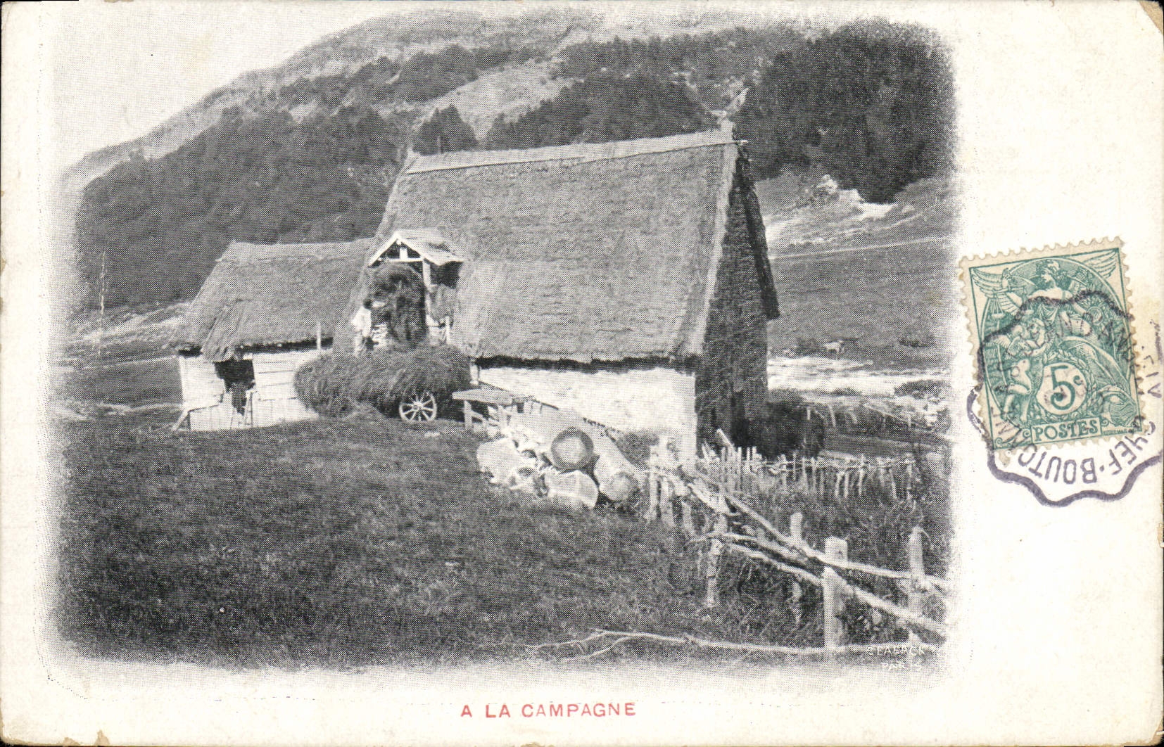 VINTAGE POSTCARD Folklore In the countryside