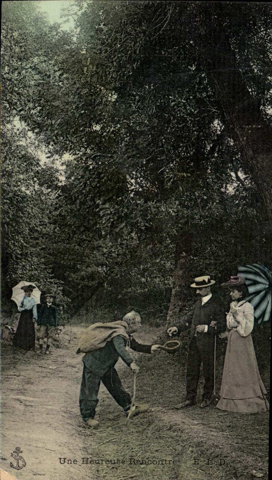 CPA Folklore Une heureuse rencontre