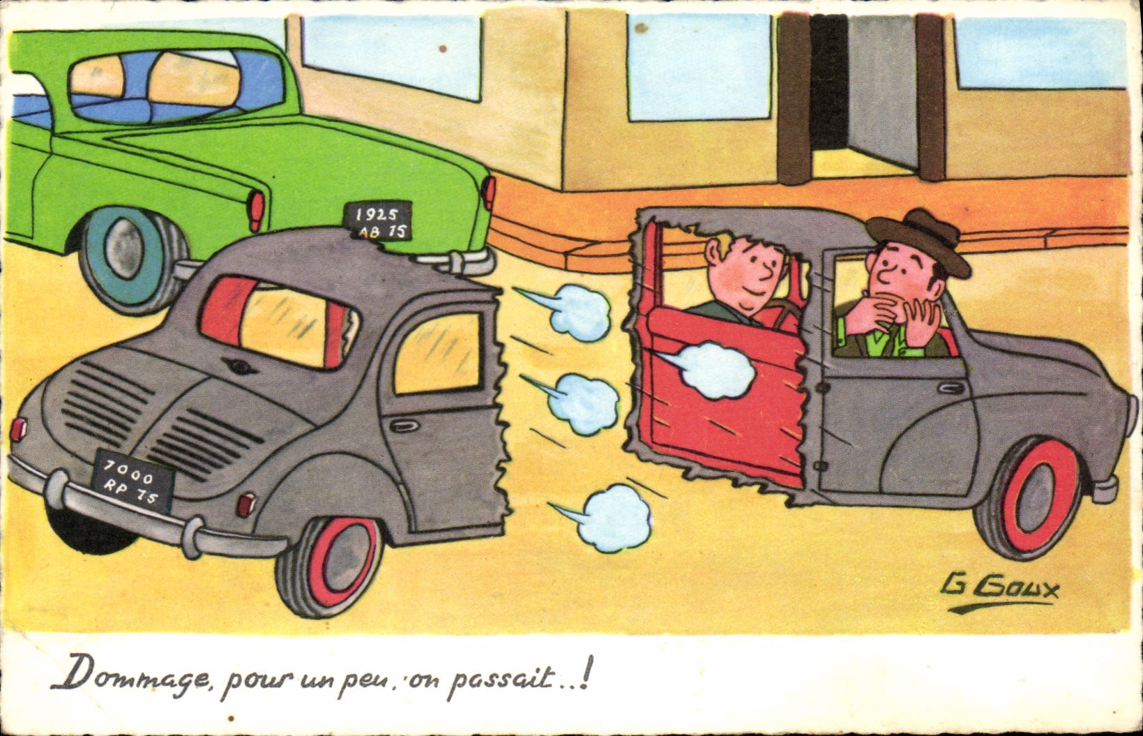 CPA Humour Automobile 