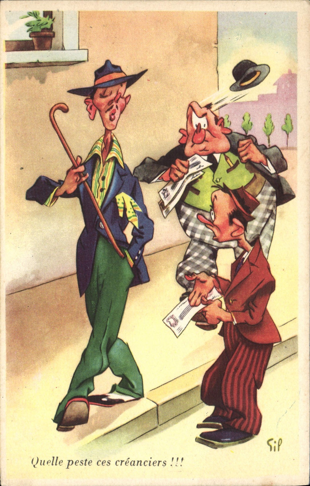 Humor de la POSTAL de la VENDIMIA que plagan estos acreedores