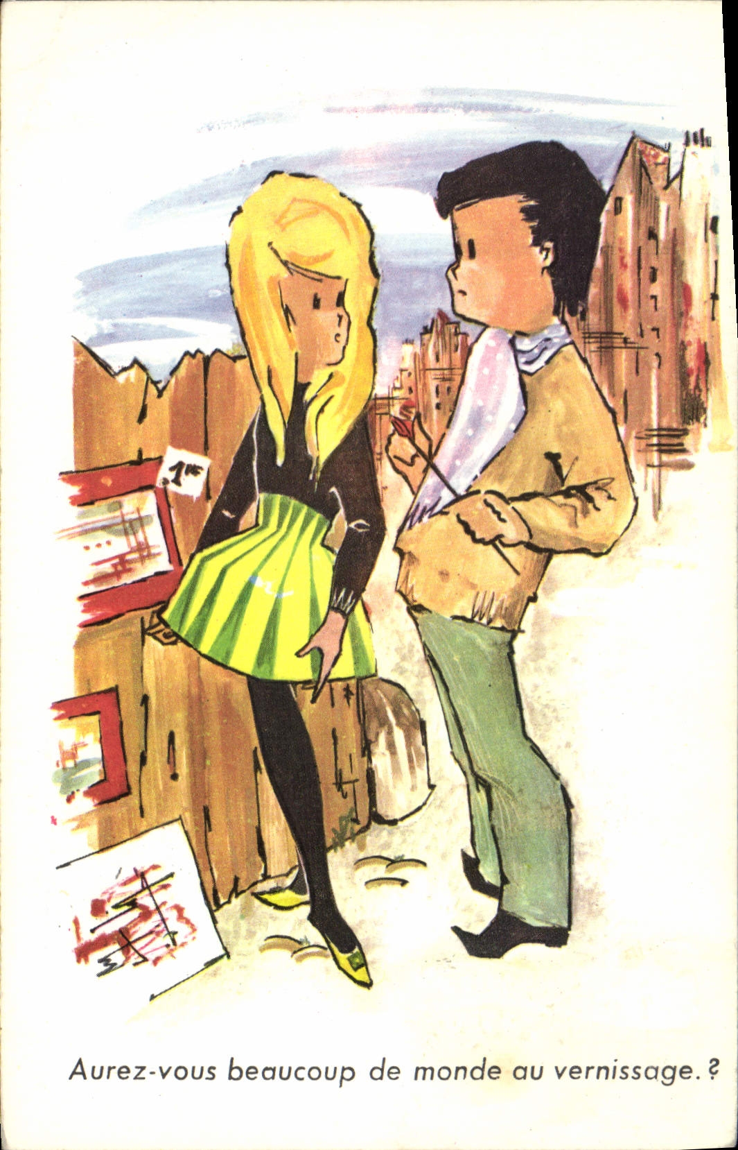 VINTAGE POSTCARD Humor Varnishing