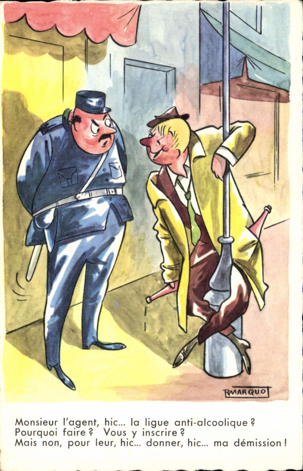 CPA Humour Police Policier 