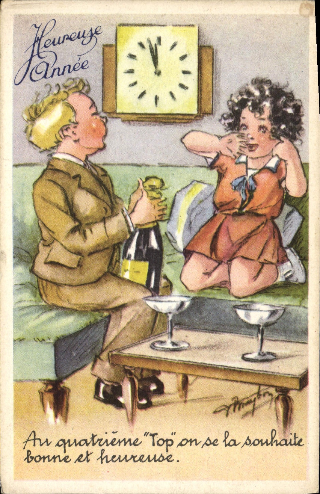 Humor Champán de la POSTAL de la VENDIMIA