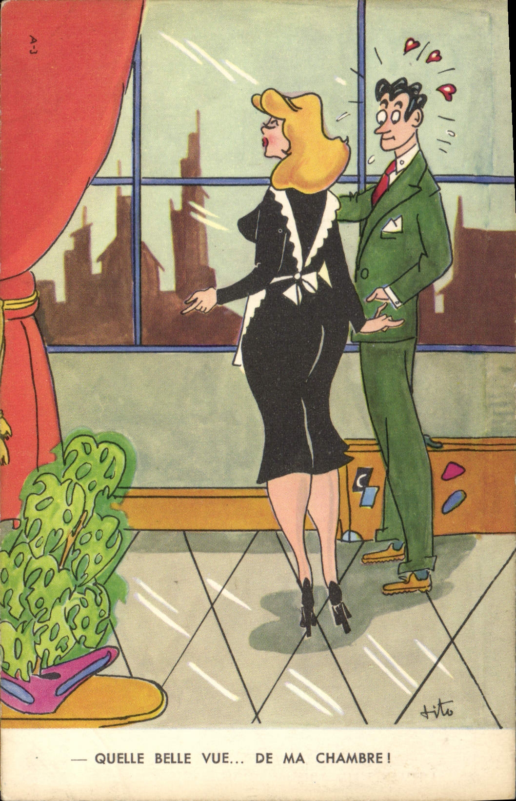 CPA Humour Quelle belle vue