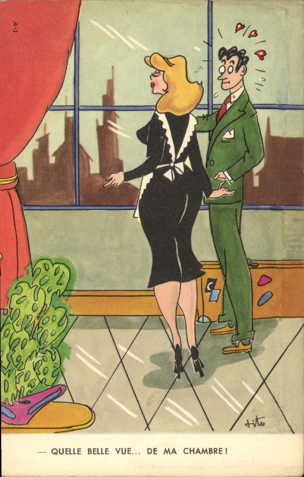 CPA Humour Quelle belle vue