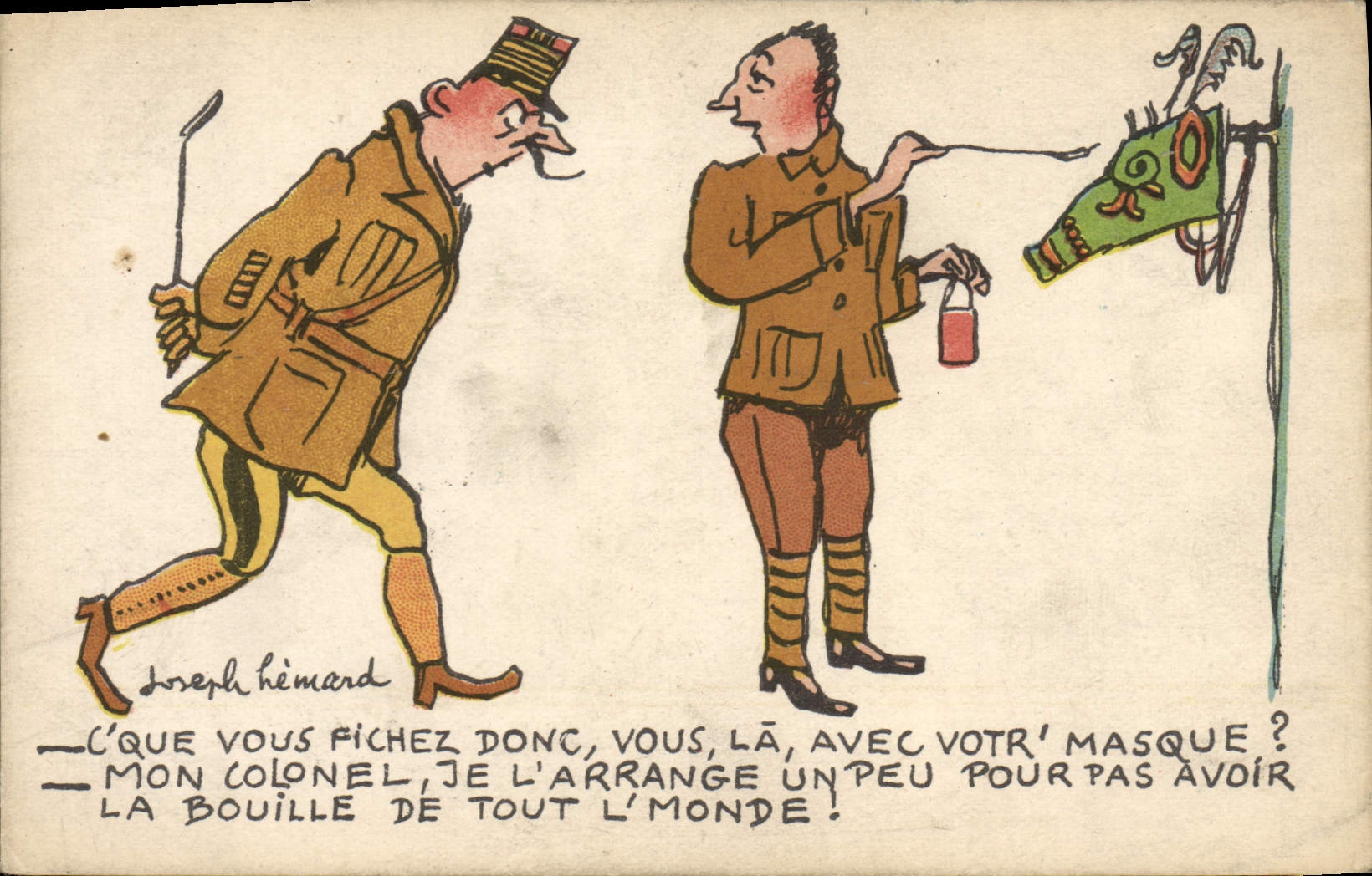 VINTAGE POSTCARD Militaria Joseph Hemard