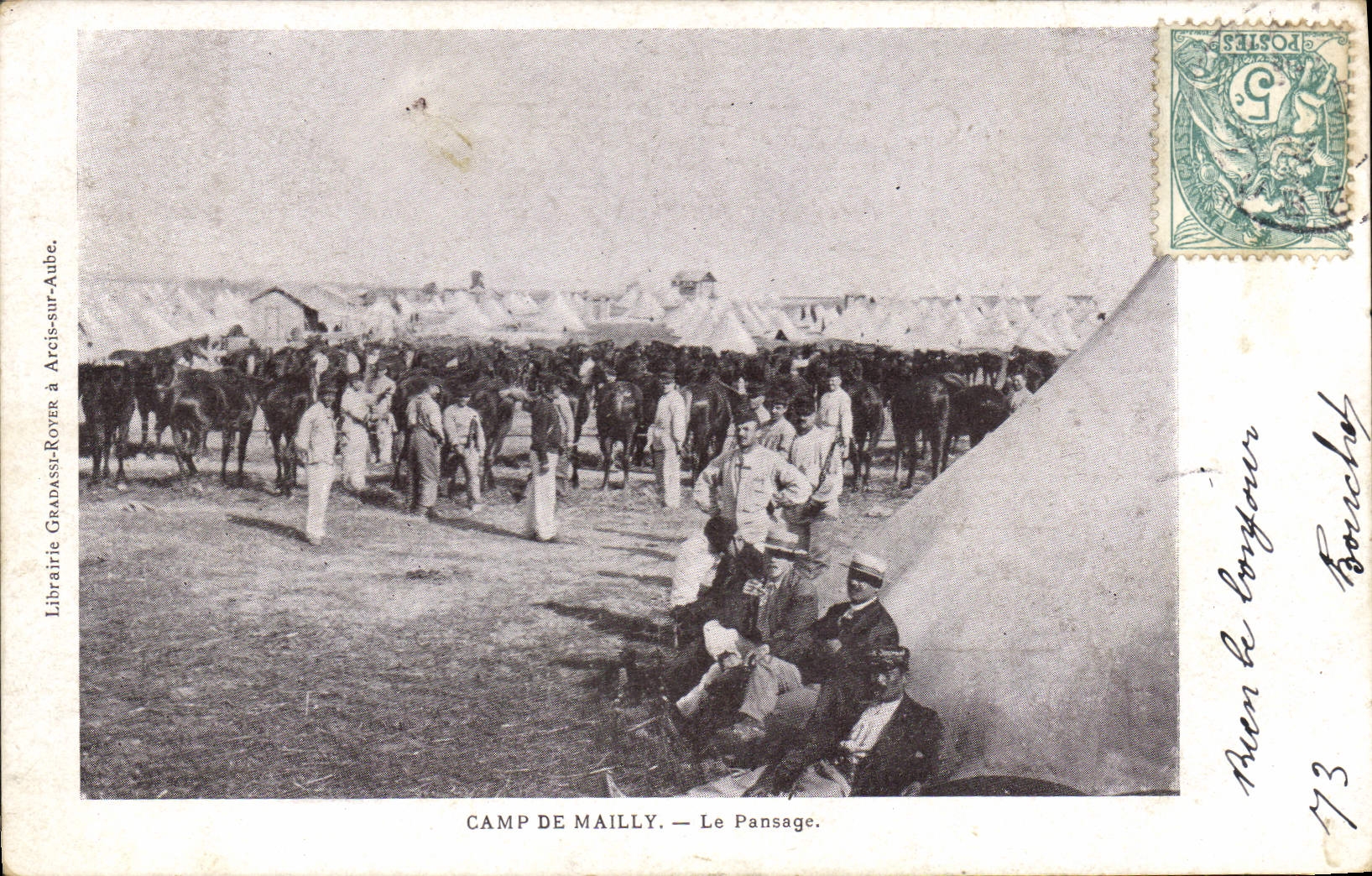 CPA Militaria Camp de Mailly Le pansage 