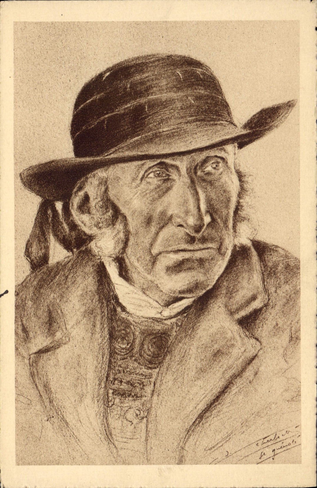 CPA Folklore Tetes de Bretagne 