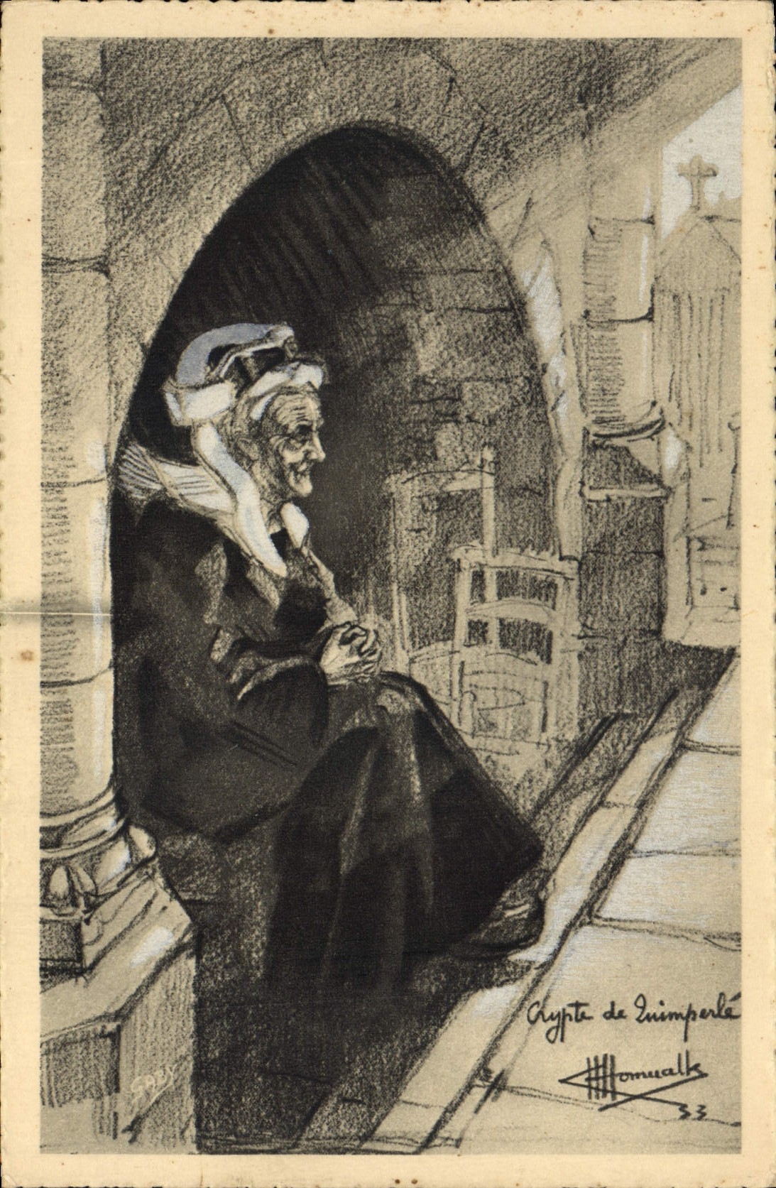 CPA Folklore Charles Homualk Quimperle