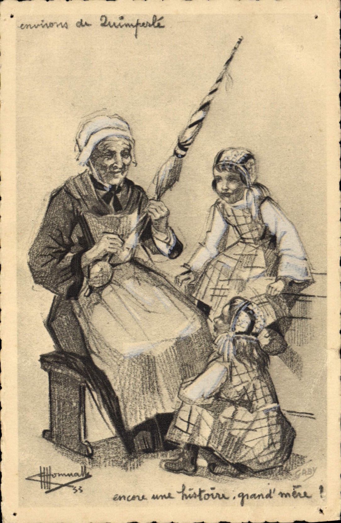 CPA Folklore Charles Homualk Quimperle