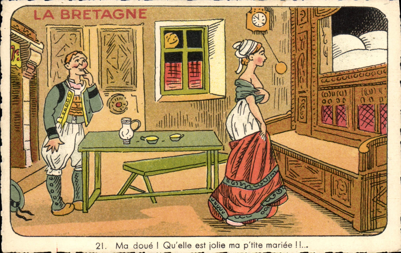 CPA Folklore Bretagne Ma doue