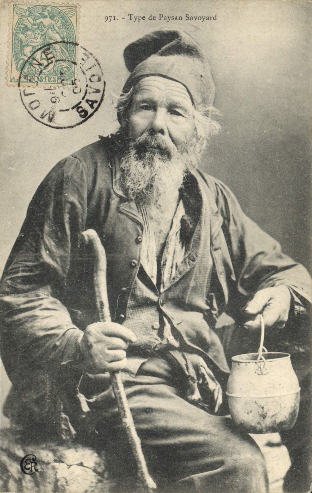CPA Folklore Type de paysan savoyard Savoie TOP