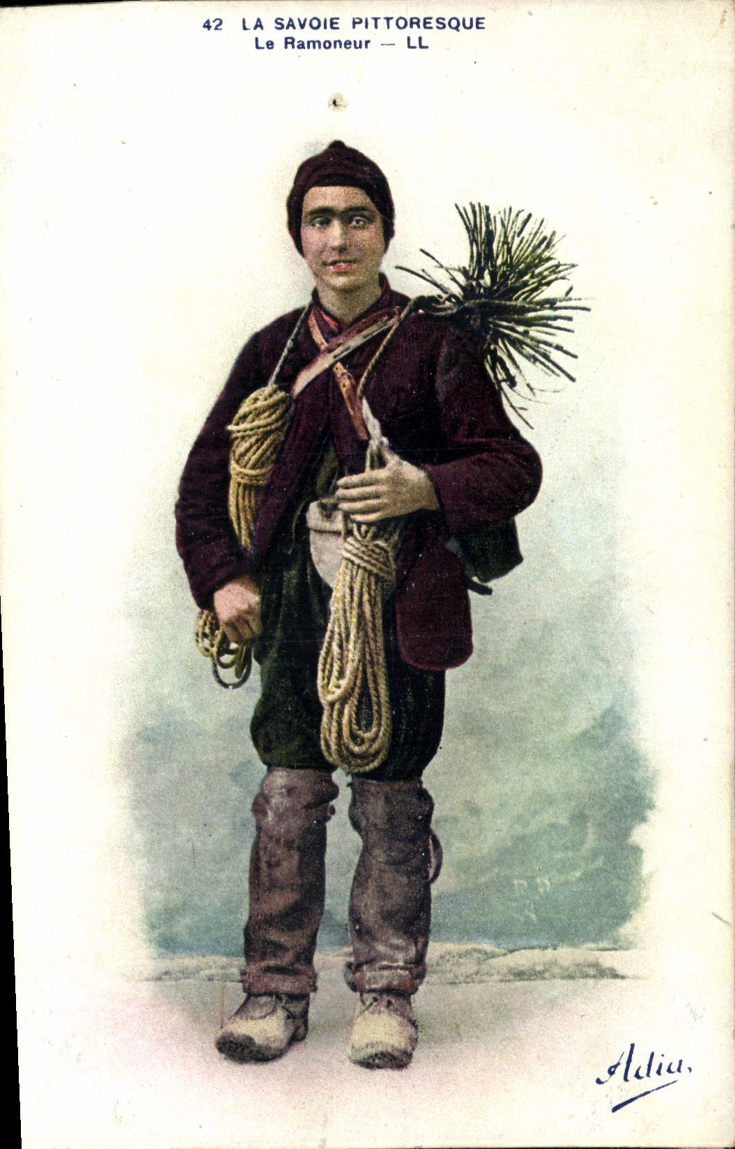CPA Folklore Savoie Le ramoneur 