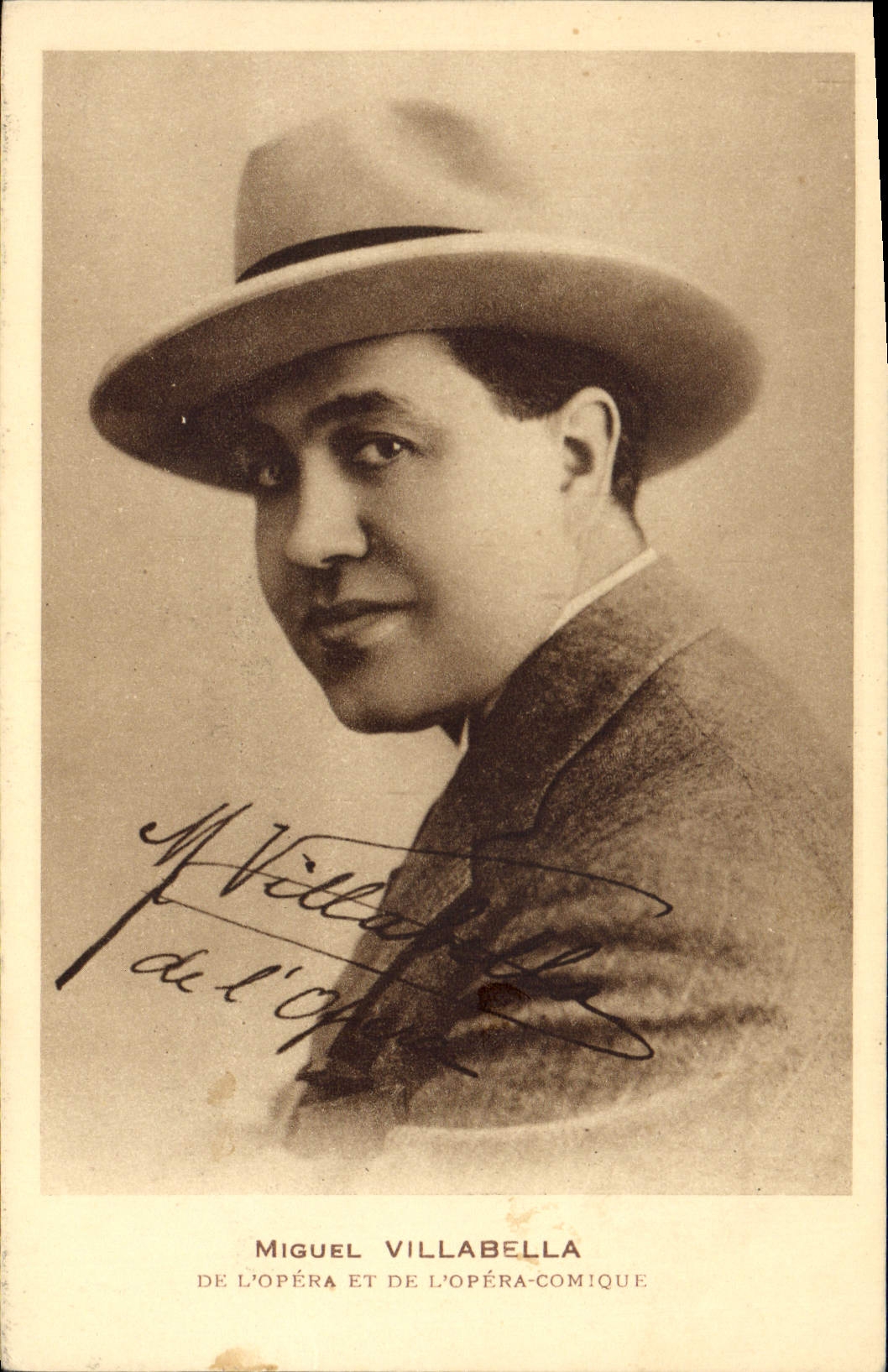 MODERN CARD Cinema Miguel Villabella of the Opera and the Comic Opera