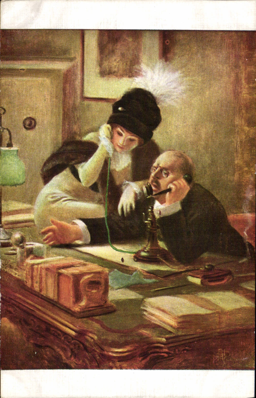 CPA Fantaisie Telephone Guillaume L'egerie