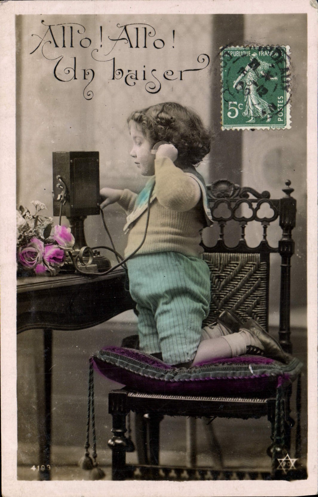 CPA Fantaisie Telephone Enfant